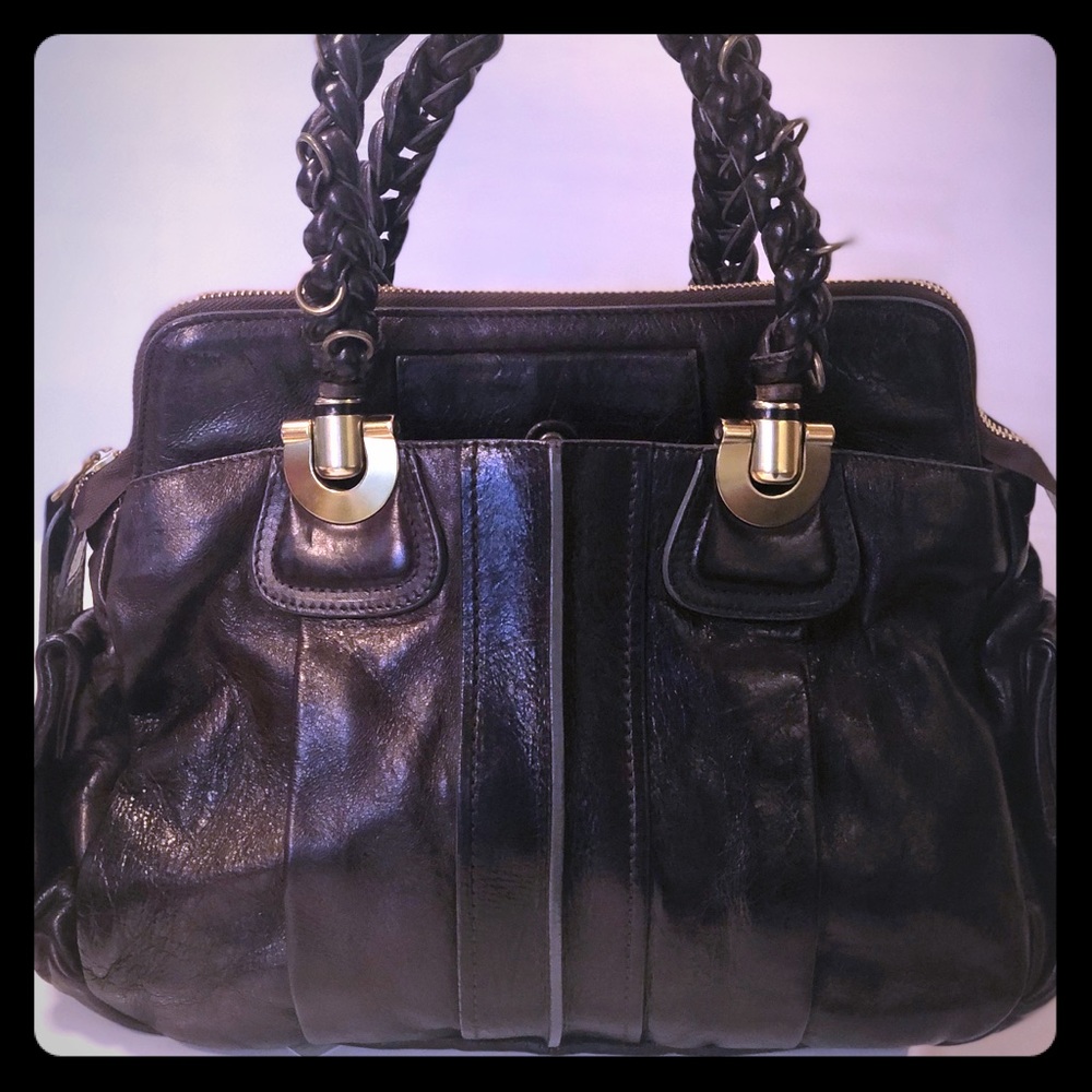 Chloe Chocolate Satchel Large